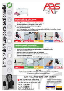 notice debrayage portes sectionnelles